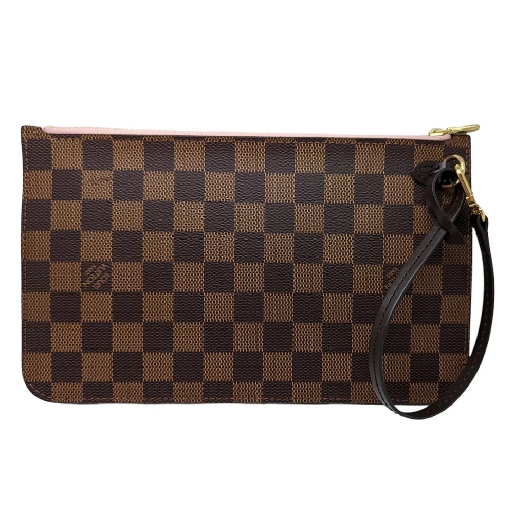 Louis Vuitton Damier Ebene Neverfull MM GM Pochette Wristlet